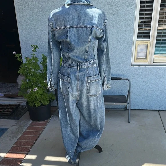 Free People Blue Denim Women Jeans Overalls - Picture 2 of 3
